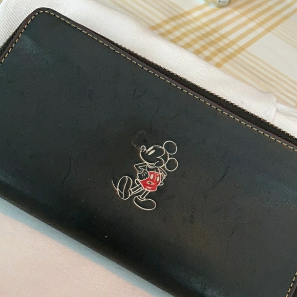Coach Handbags - COACH DISNEY MICKEY MOUSE LEATHER WALLET
